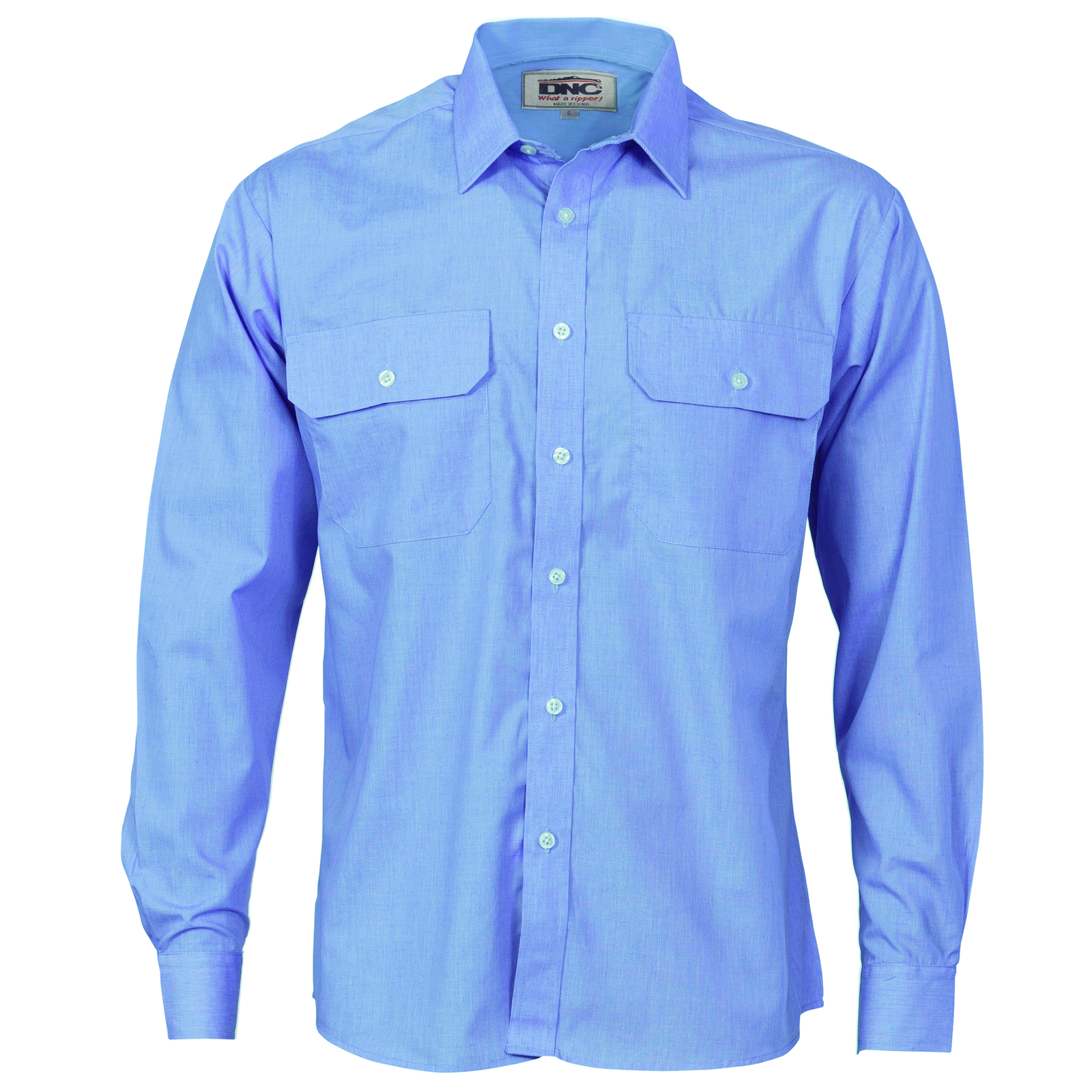 POLYESTER COTTON WORK SHIRT - LONG SLEEVE