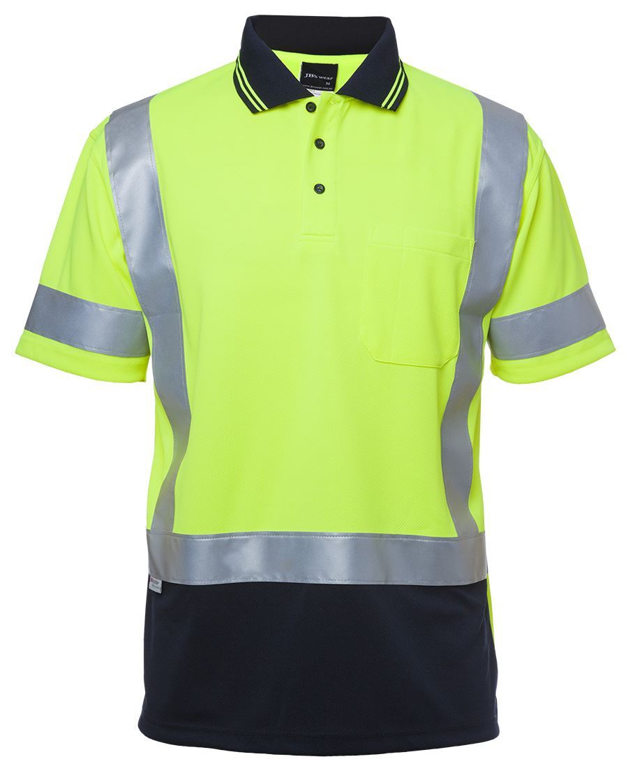 JB's HI VIS S/S (D+N) H PATTERN TRAD POLO