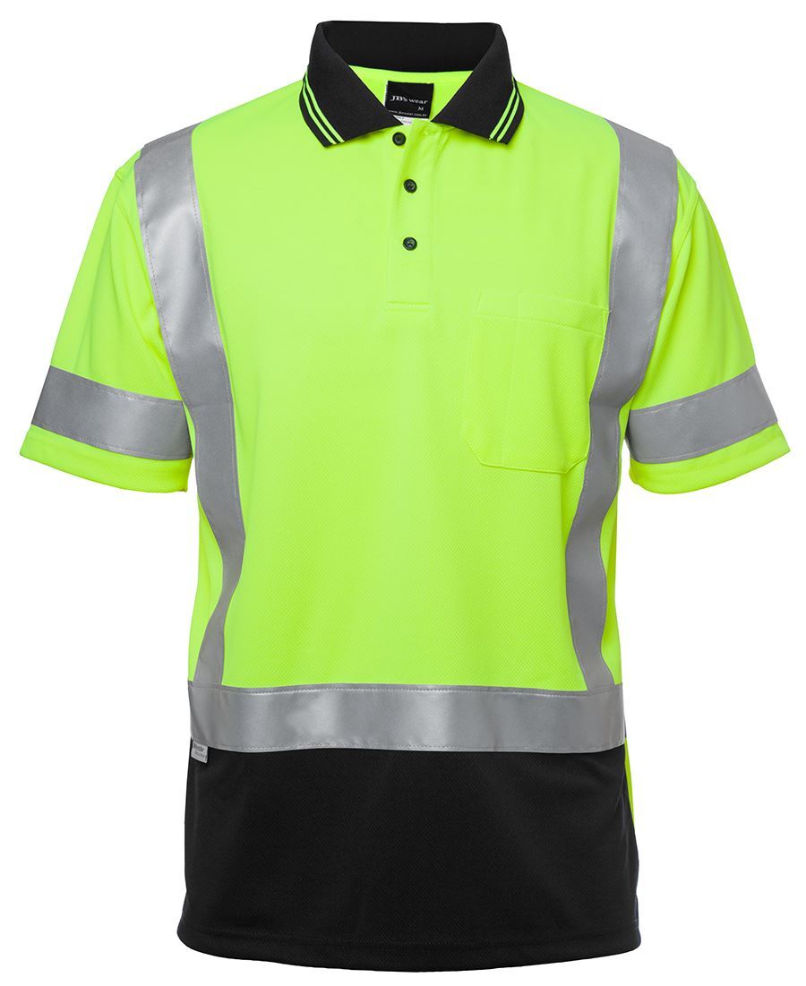 JB's HI VIS S/S (D+N) H PATTERN TRAD POLO