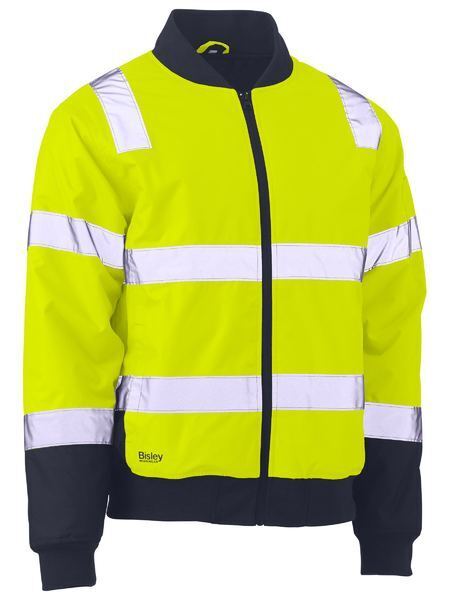 TAPED TWO TONE HI VIS BOMBER JACKET