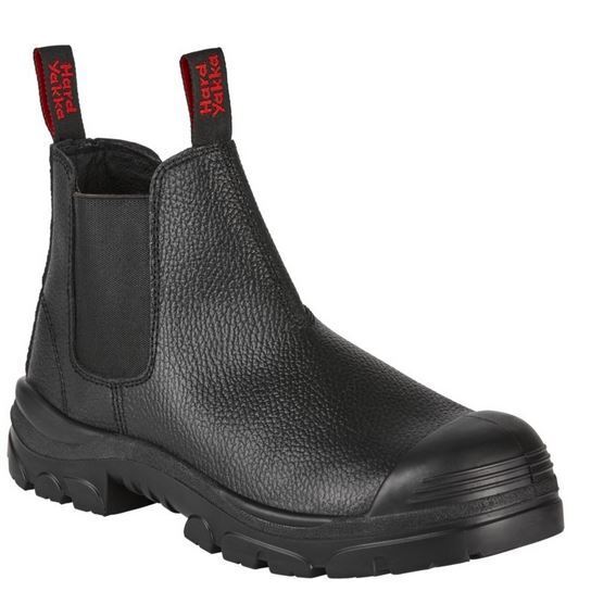 black pull up work boots