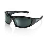 BERCY MATT & SHINY BLACK FRAME, POLARISED GREY LENS