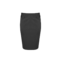 SOFT KNIT SUITING PANELLED SKIRT W/REAR SPLIT