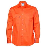 COTTON DRILL WORK SHIRT - LONG SLEEVE