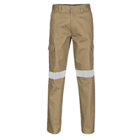 COTTON DRILL CARGO PANTS WITH 3M R/TAPE
