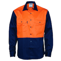 PATRON SAINT FLAME RETARDANT TWO TONE DRILL SHIRT - L/S