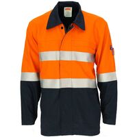 PATRON SAINT FLAME RETARDANT TWO TONE DRILL ARC RATED WELDER'S JACKET WITH 3M F/R TAPE