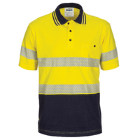 HIVIS SEGMENT TAPED COTTON JERSEY POLO - SHORT SLEEVE