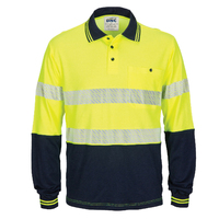 HIVIS SEGMENT TAPED COTTON BACKED POLO - LONG SLEEVE