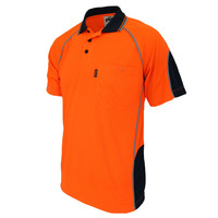 HI-VIS SEMICIRCLE-PIPING POLO