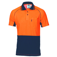 HIVIS COTTON BACKED COOL-BREEZE CONTRAST POLO - SHORT SLEEVE