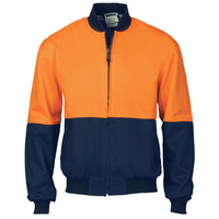 HIVIS TWO TONE COTT ON BOMBER JACKET