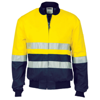 HIVIS TWO TONE D/N COTTON BOMBER JACKET WITH CSR R/TAPE