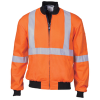 HIVIS COTTON BOMBER JACKET WITH X BACK & ADDITIONAL CSR R/TAPE BELOW
