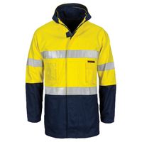 HIVIS "4 IN 1" COTTON DRILL JACKET WITH GENERIC R/TAPE