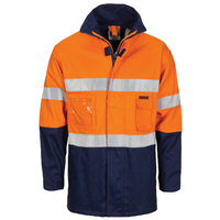 HIVIS COTTON DRILL "2 IN 1" JACKET WITH GENERIC REFLECTIVE R/TAPE