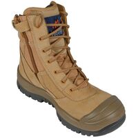 ZIP SIDE HIGH ANKLE SCUFF CAP BOOTS