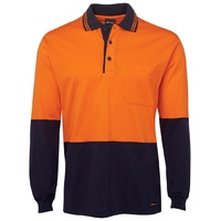 JB's HI VIS L/S COTTON POLO