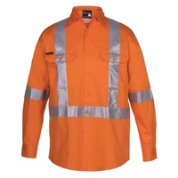 JB's HI VIS (D+N) L/S 150G CROSS BACK TAPE SHIRT