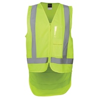 JB's HI VIS ZIP DROP TAIL H PATTERN (D+N) VEST