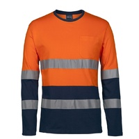 JB's HI VIS (D+N) L/S CREW NECK COTTON T-SHIRT