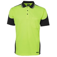 JB's HI VIS S/S CONTRAST PIPING POLO