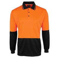 JB's HI VIS L/S JACQUARD POLO