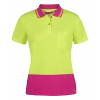 JB's LADIES HI VIS S/S JACQUARD POLO