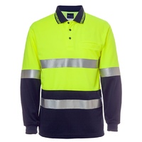 JB's HI VIS L/S (D+N) COTTON BACK POLO
