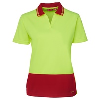 JB's HI VIS LADIES S/S NON BUTTON POLO