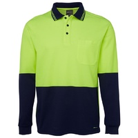 JB's HI VIS L/S COTTON BACK POLO