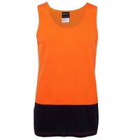 JB's HI VIS TRADITIONAL SINGLET ORANGE/NAVY - SIZE 5XL