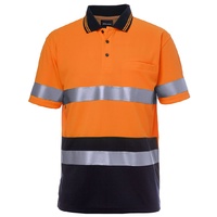 JB's HI VIS S/S NON CUFF (D+N) TRADITIONAL POLO