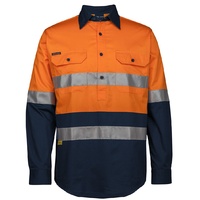 JB's HI VIS (D+N) CLOSE FRONT L/S 150G WORK SHIRT