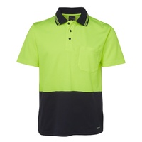 JB's HI VIS NON CUFF S/S COTTON BACK POLO