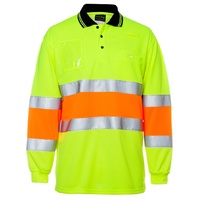 JB's HI VIS BIOMOTION (D+N) L/S POLO W/TAPE