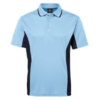 PODIUM CONTRAST POLO LT BLUE/NAVY - SIZE 2XL