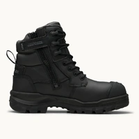 8561 Blundstone RotoFlex Black Water-Resistant Leather 150mm Zip Side Safety Boot