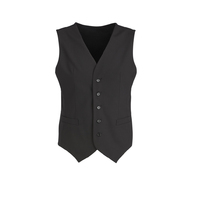 COMFORT WOOL STRETCH MENS PEAKED VEST W/KNITED BACK