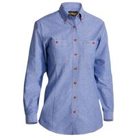 WOMENS CHAMBRAY SHIRT LONG SLEEVE