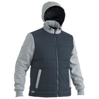 FLEX & MOVE CONTRAST PUFFER FLEECE HOODED JACKET