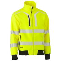 TAPED HI VIS SOFT SHELL BOMBER JACKET
