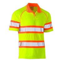 TAPED DOUBLE HI VIS MESH POLO SHORT SLEEVE