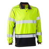 TAPED HI VIS POLYESTER MESH POLO LONG SLEEVE