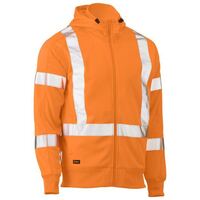 X TAPED HI VIS ZIP FRONT FLEECE RAIL HOODIE