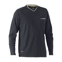 FLEX & MOVE COTTON V NECK TEE LONG SLEEVE