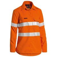 WOMENS TENCATE TECASAFE PLUS 580 TAPED HI VIS LIGHTWEIGHT FR VENTED SHIRT LONG SLEEVE