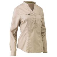 WOMENS STRETCH V-NECK CLOSED FRONT SHIRT
