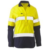 WOMENS TAPED HI VIS STRETCH V-NECK SHIRT