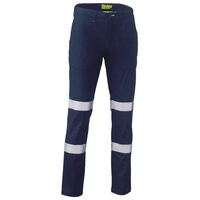 TAPED BIOMOTION STRETCH COTTON DRILL WORK PANTS